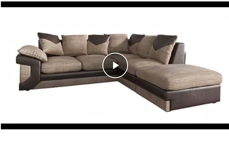 LARGE-DINO-CORNER-SOFA-GREY-BLACK-LEFT-HAND-SIDE-FOAM. Fire resistant as per British Standards, foam filled seats for comfort.