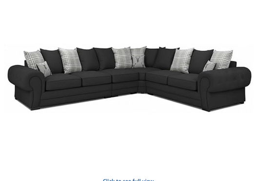 Hot Season 3 C 2 Corner Setter - Large Verona Left or Right Hand 6 Seater Sofa Grey Chenille - Comfy Designer Scatter Back Cushions - Modular Dual Arm Corner Suites for Living Room Lounge Indoors Decor