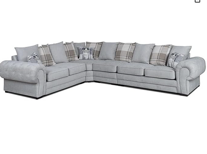 Verona 3C2 Corner Sofa | Dual Arm 6 Seater Couch | Scatter Back Corner Sofa for Living Room