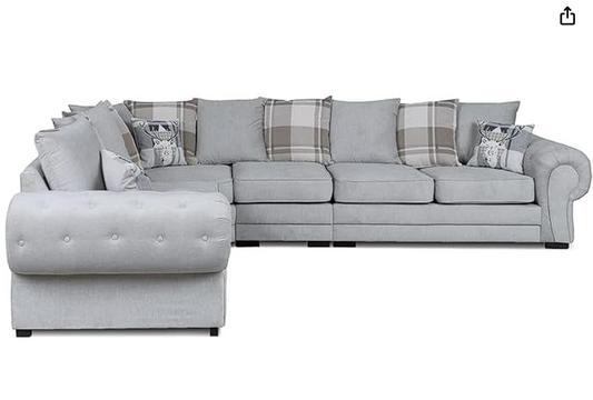 Verona 3C2 Corner Sofa | Dual Arm 6 Seater Couch | Scatter Back Corner Sofa for Living Room