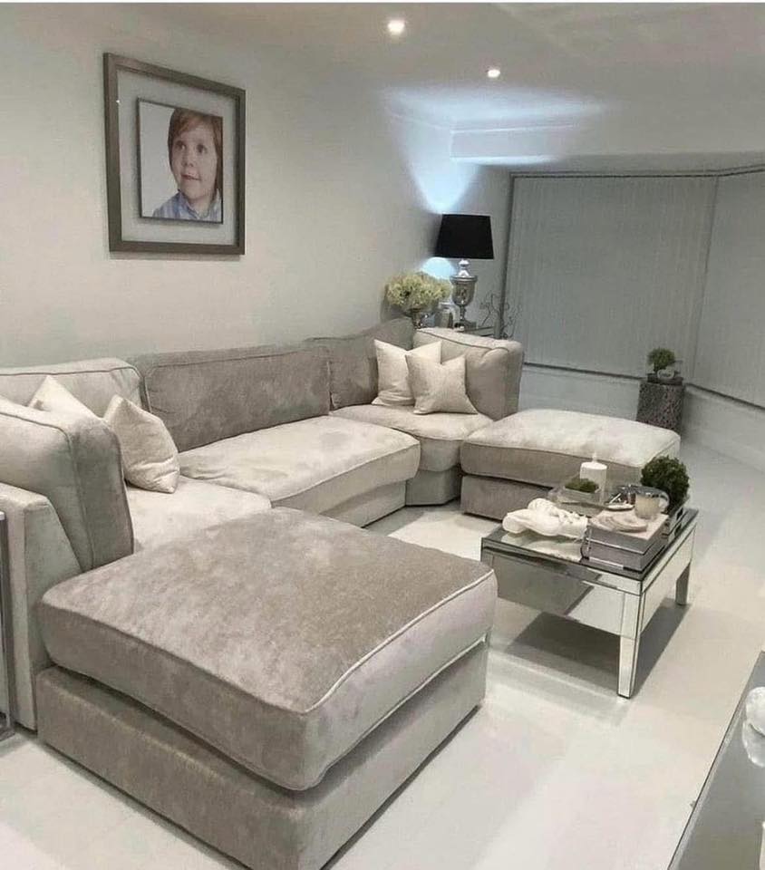 CloudComfort Modular Corner Sofa – Ultra Soft Grey Velvet with Deep Cushions