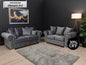 Luxery Olympia 3+2 Luxury Velvet Sofa Set – Deep Grey Chesterfield-Inspired Comfort