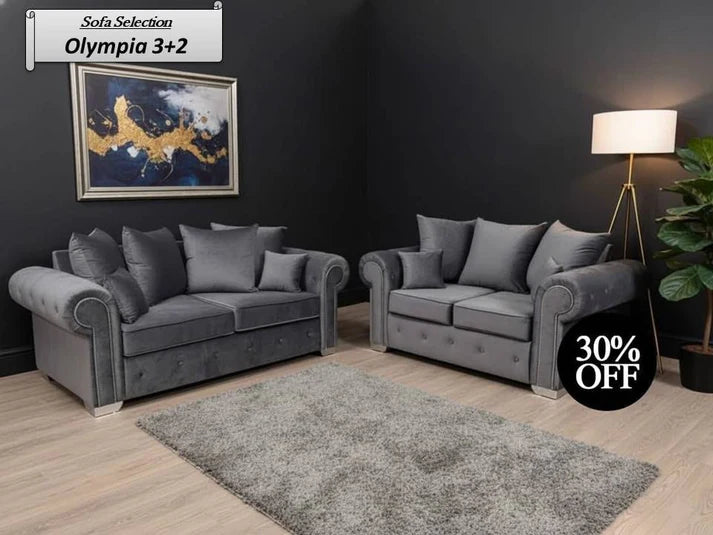 CloudComfort Modular Corner Sofa – Ultra Soft Grey Velvet with Deep Cushions