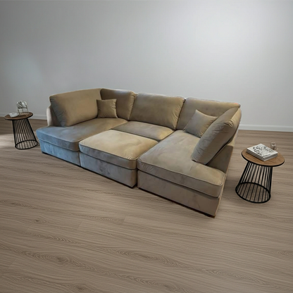 CloudComfort Beige Modular Corner Sofa – Ultra Soft, Deep-Seated Relaxation