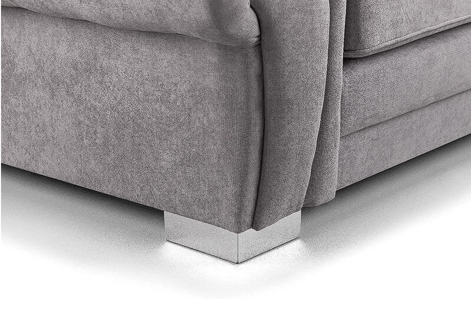 Verona Grey Corner Sofa - Soft Fabric Scatter back Cushions-Sofa For Sale-2C2 Large Couch