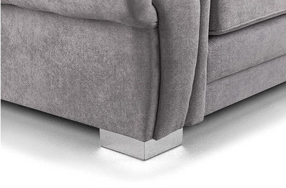 Verona Grey Corner Sofa - Soft Fabric Scatter back Cushions-Sofa For Sale-2C2 Large Couch