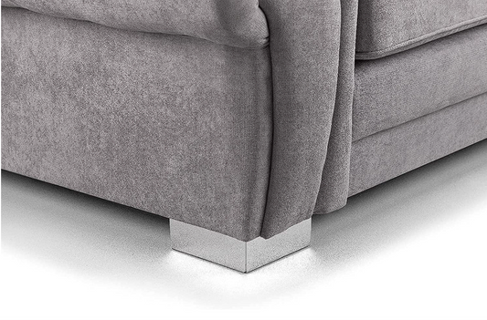 Verona Grey Corner Sofa - Soft Fabric Scatter back Cushions-Sofa For Sale-2C2 Large Couch