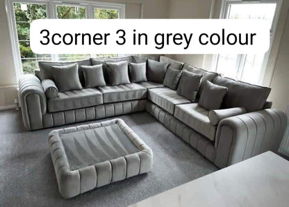 Best Selling Lilly Corner Grey Scatterback Sofa - Upto 30% Off
