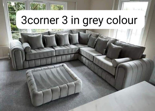 Best Selling Lilly Corner Grey Scatterback Sofa - Upto 30% Off